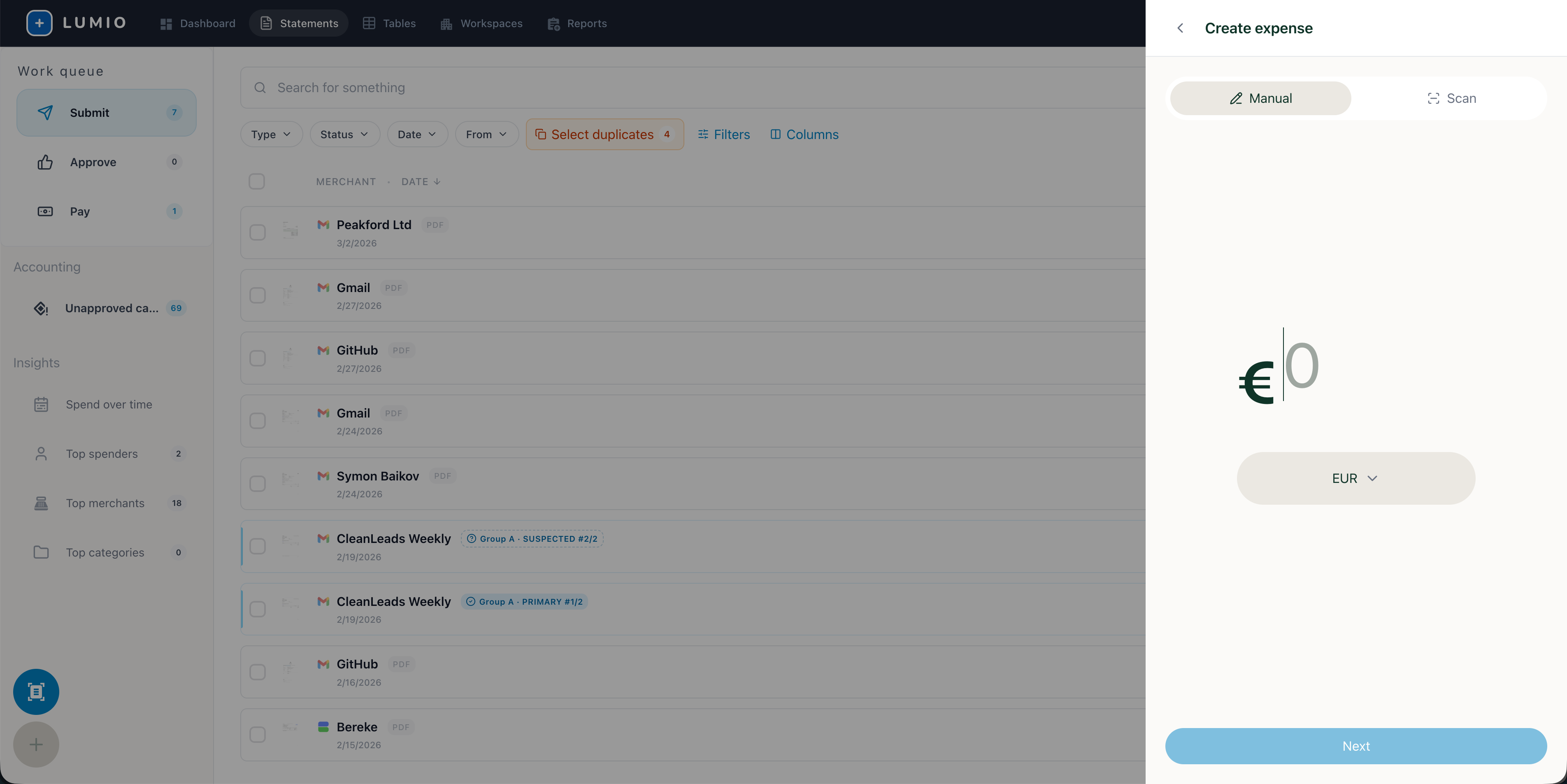 Upload flow