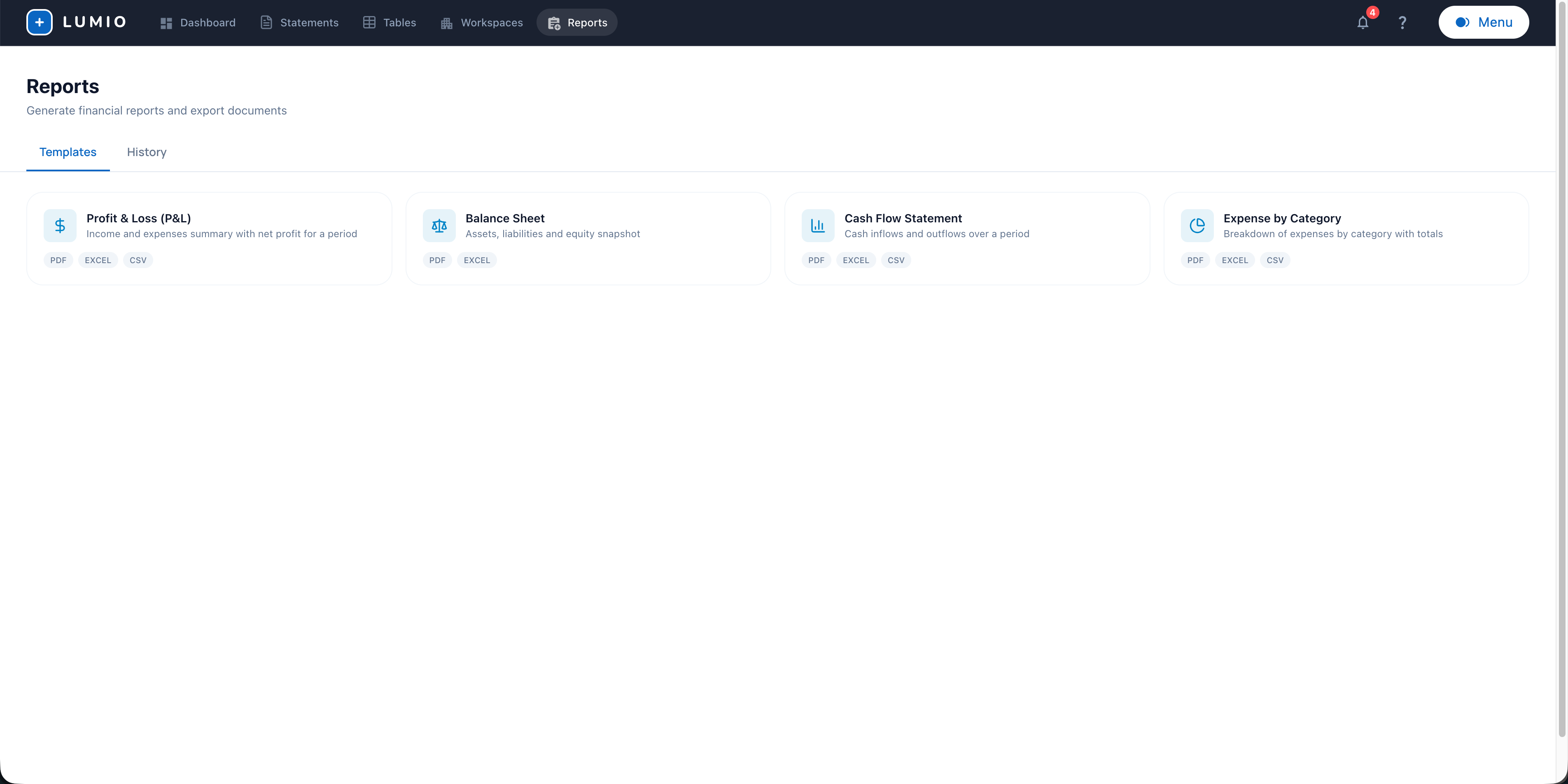 Reports and analytics